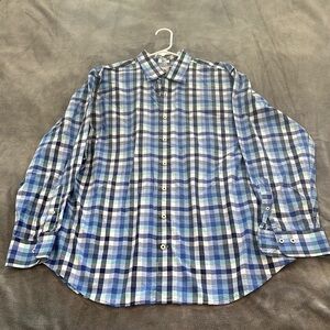 Peter Millar Blue Casual Button Down Shirt